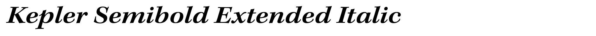 Kepler Semibold Extended Italic image